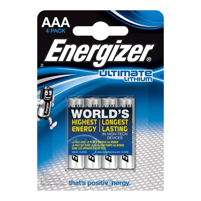 ENERGIZER - ULTIMATE LÍTIO AAA L92 LR03 1,5V *4 - Sexshoptuga  Sexshoptuga 