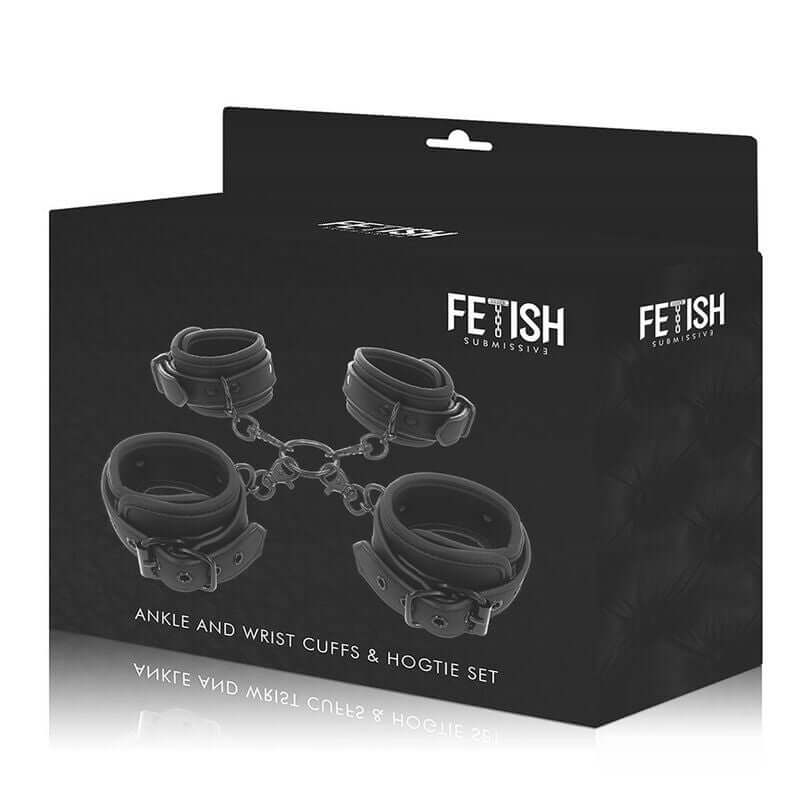 FETISH SUBMISSIVE - CONJUNTO DE ALGEMAS DE MÃOS E TORNOZELO COM FORRO DE NOPRENE - Sexshoptuga  Sexshoptuga 