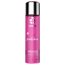 SWEDE - FRUITY LOVE EFEITO DE AQUECIMENTO ÓLEO DE MASSAGEM ROSA FRAMBOESA E RUIBARBO 120 ML - Sexshoptuga 