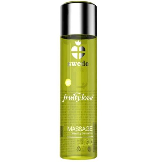 SWEDE - FRUITY LOVE ÓLEO DE MASSAGEM EFEITO DE AQUECIMENTO BAUNILHA E PÊRA DOURADA 60 ML. - Sexshoptuga  Sexshoptuga 