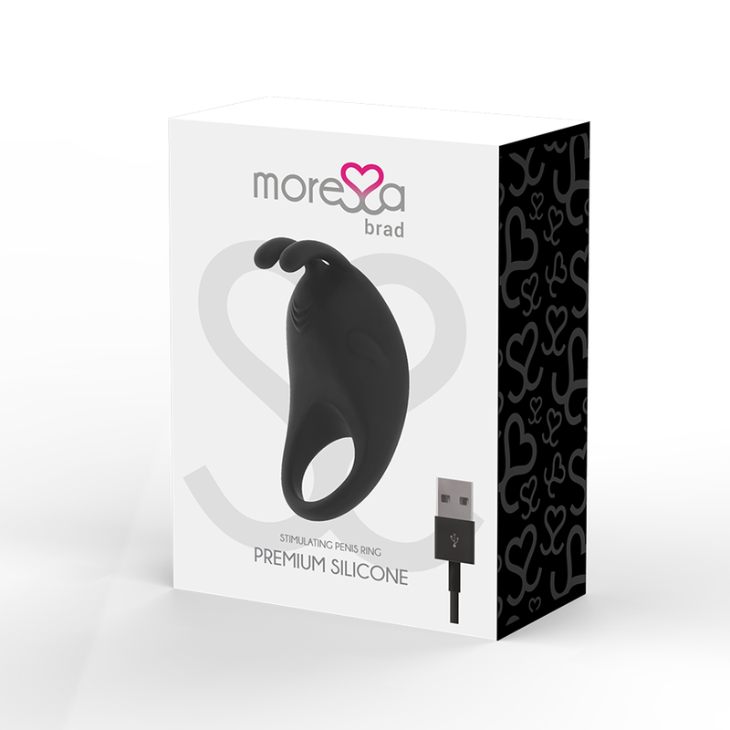 MORESSA - BRAD PREMIUM SILICONE RECARREGVEL PRETO - Sexshoptuga  Sexshoptuga 