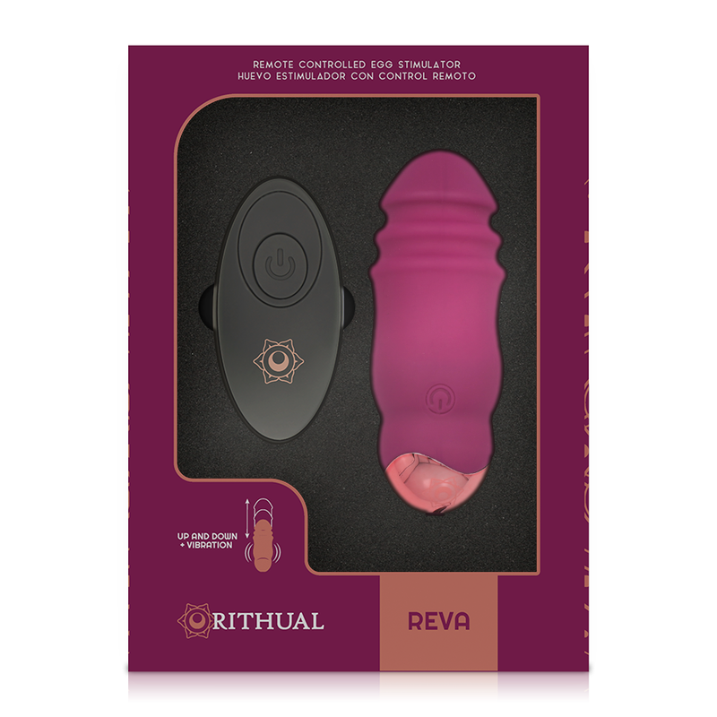 RITHUAL - REVA EGG SISTEMA DE CONTROLE REMOTO PARA CIMA E PARA BAIXO + VIBRAO - Sexshoptuga 