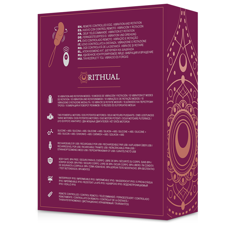 RITHUAL - ESHA OVO SISTEMA DE CONTROLE REMOTO ROTAO + VIBRAO - Sexshoptuga  Sexshoptuga 