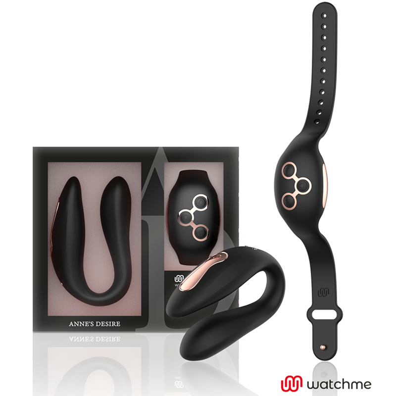 ANNE'S DESIRE - DUAL PLEASURE TECNOLOG A WATCHME PRETO/OURO - Sexshoptuga  Sexshoptuga 