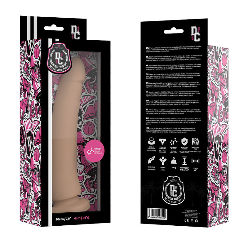 DELTA CLUB - TOYS DILDO MÉDICO NATURAL SILICONE 20 CM -O- 4 CM - Sexshoptuga  Sexshoptuga 