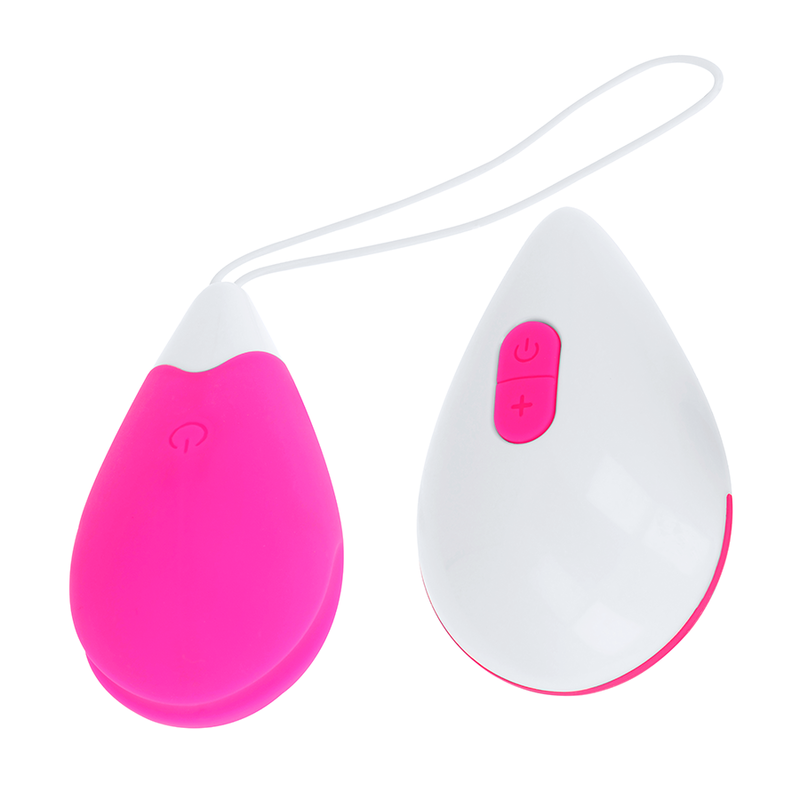 OHMAMA - OVO VIBRANTE 10 MODOS ROSA E BRANCO - Sexshoptuga  Sexshoptuga 