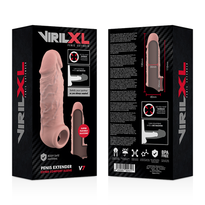 VIRILXL - EXTENSÃO DE PÊNIS NATURAL DE SILICONE LÍQUIDO V7 - Sexshoptuga 