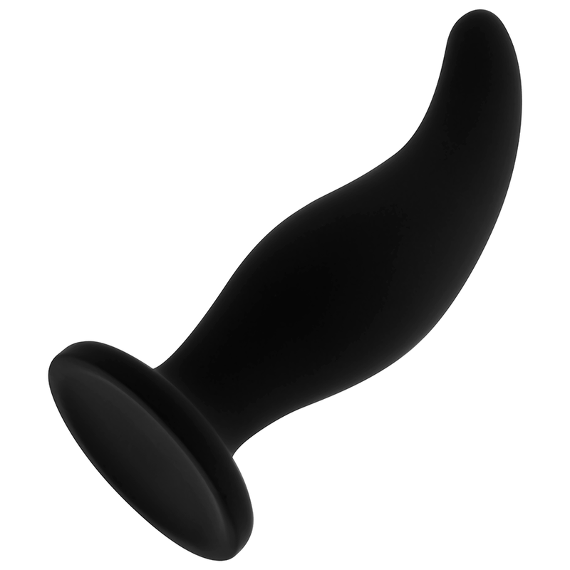 OHMAMA - PLUG ANAL CURVO DE SILICONE PONTO P 12 CM - Sexshoptuga 