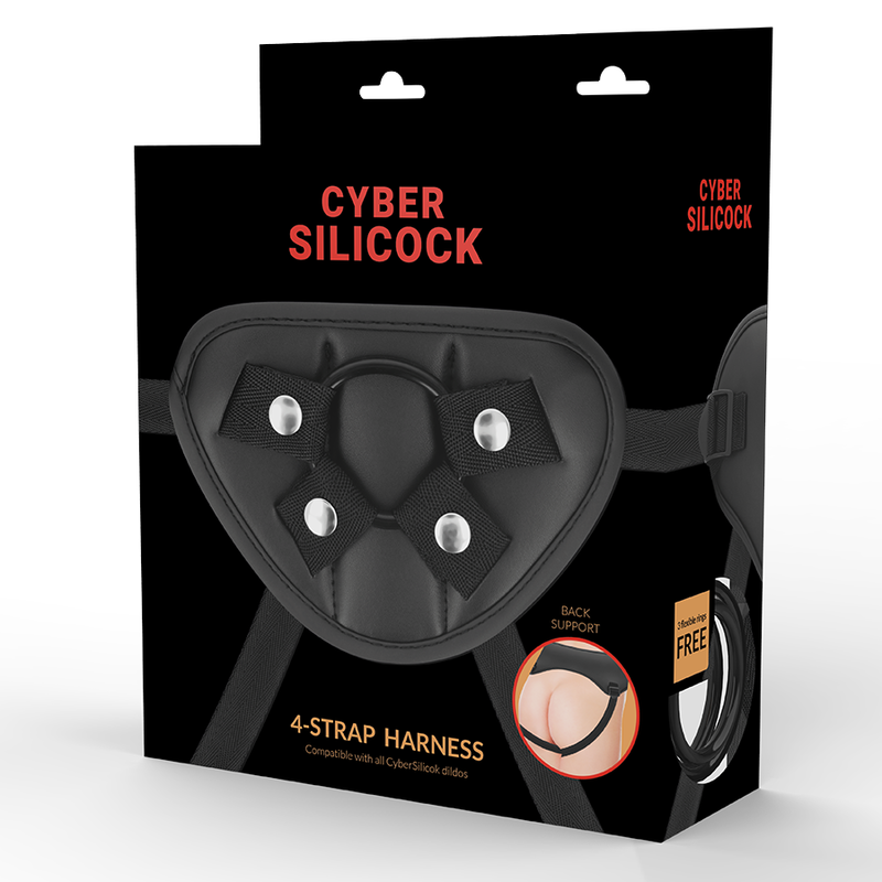 CYBER SILICOCK - ARNÊS DE CINTA COM 3 ANÉIS GRTIS - Sexshoptuga  Sexshoptuga 