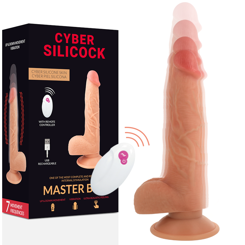 CYBER SILICOCK - CONTROLE REMOTO REALÍSTICO MASTER BEN 23.88 CM -O- 4.3 CM - Sexshoptuga  Sexshoptuga 