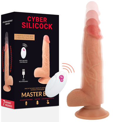 CYBER SILICOCK - CONTROLE REMOTO REALÍSTICO MASTER BEN 23.88 CM -O- 4.3 CM - Sexshoptuga 