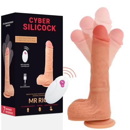 CYBER SILICOCK - CONTROLE REMOTO REALÍSTICO MR RICK 20.9 CM -O- 4 CM - Sexshoptuga 