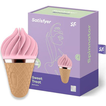 SATISFYER - SWEET TREAT SPINNATOR MARROM E ROSA - Sexshoptuga 