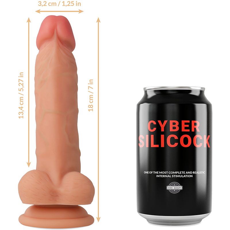 CYBER SILICOCK - STRAP-ON JUDE SILICONE LÍQUIDO COM 3 ANÉIS GRTIS 18 CM -O- 3.2 CM Sexshoptuga 