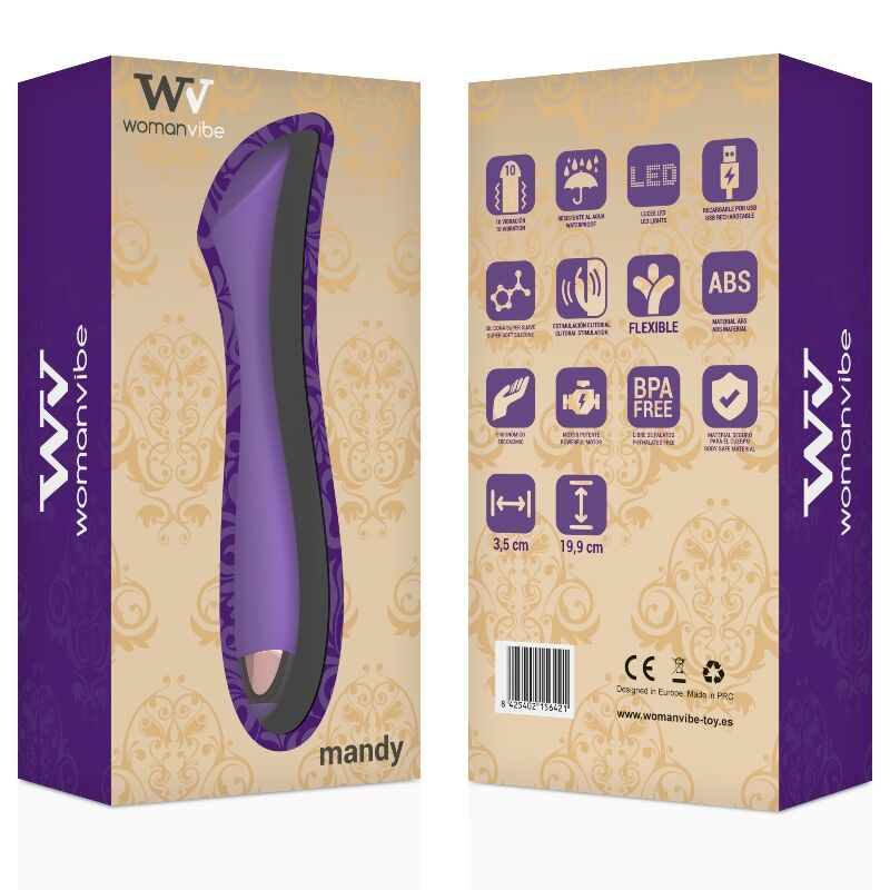 WOMANVIBE - MANDY "K" POINT SILICONE VIBRADOR RECARREGÁVEL - Sexshoptuga 