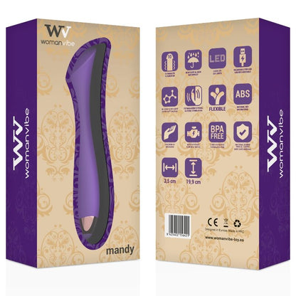 WOMANVIBE - MANDY "K" POINT SILICONE VIBRADOR RECARREGÁVEL - Sexshoptuga 