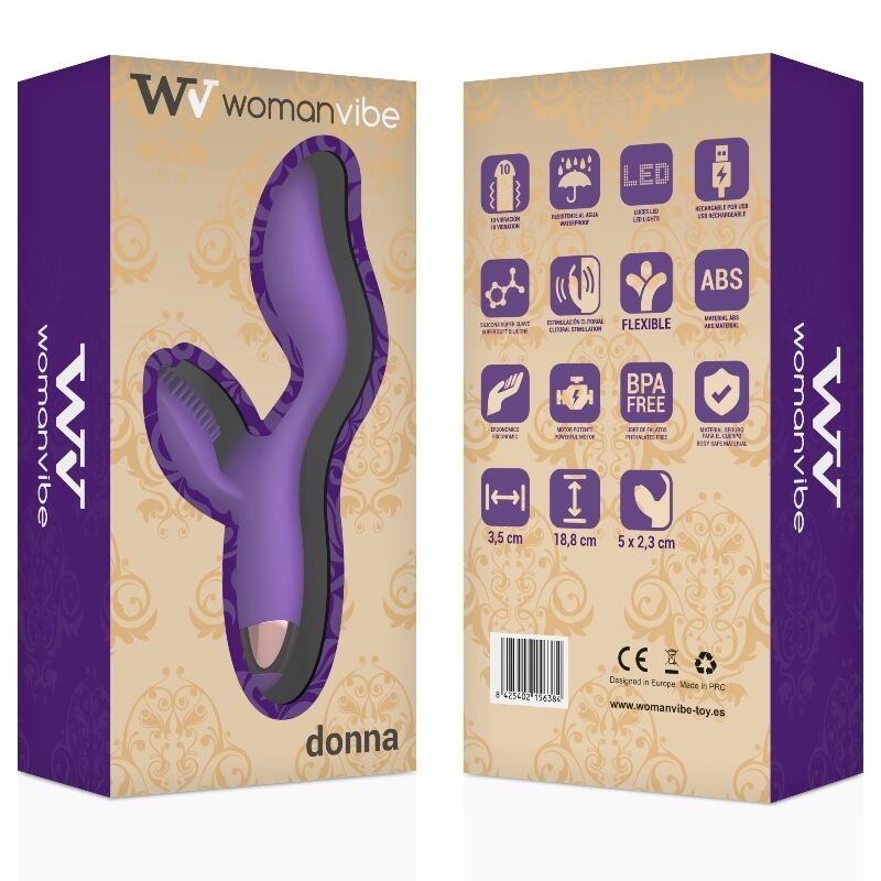 WOMANVIBE - DONNA VIBRADOR DE SILICONE RECARREGÁVEL - Sexshoptuga 