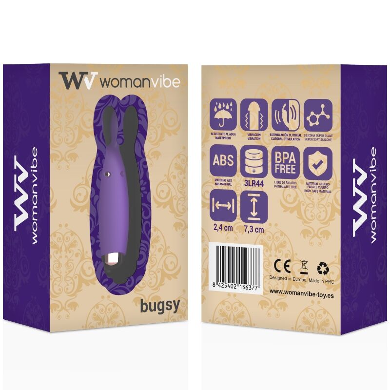 WOMANVIBE - ESTIMULADOR DE SILICONE BUGSY - Sexshoptuga  Sexshoptuga 