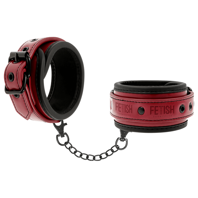 FETISH SUBMISSIVE DARK ROOM - ALGEMAS DE COURO VEGANO COM FORRO DE NEOPRENE - Sexshoptuga 