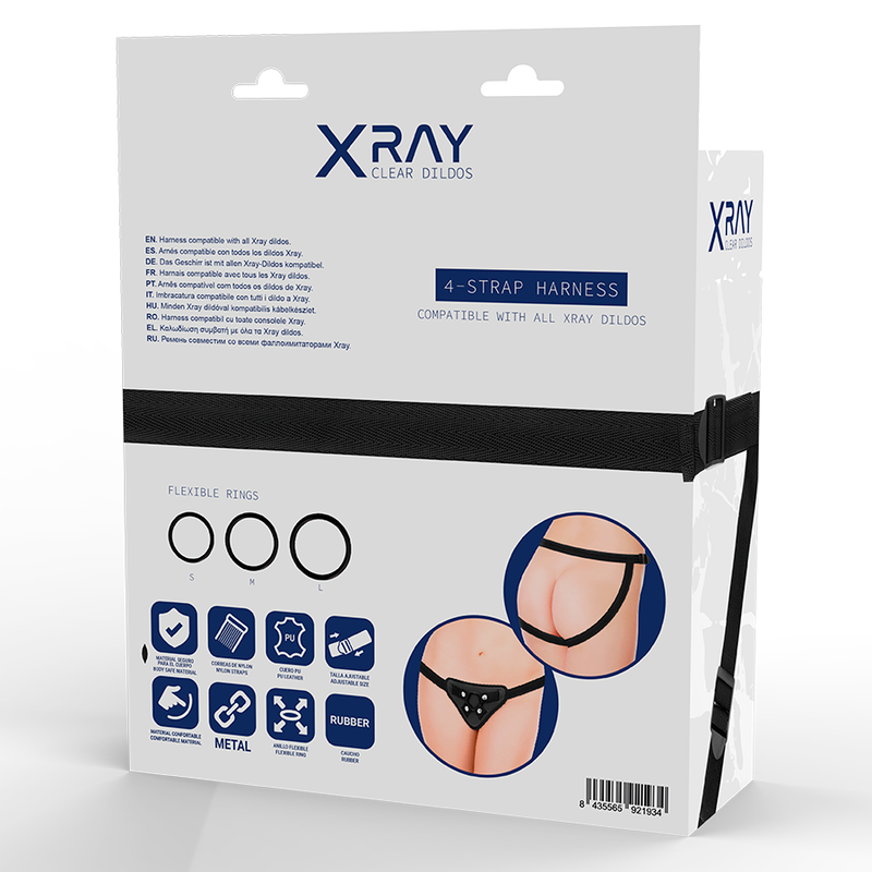 X RAY - ARNÊS COM ANÉIS DE SILICONE - Sexshoptuga  Sexshoptuga 