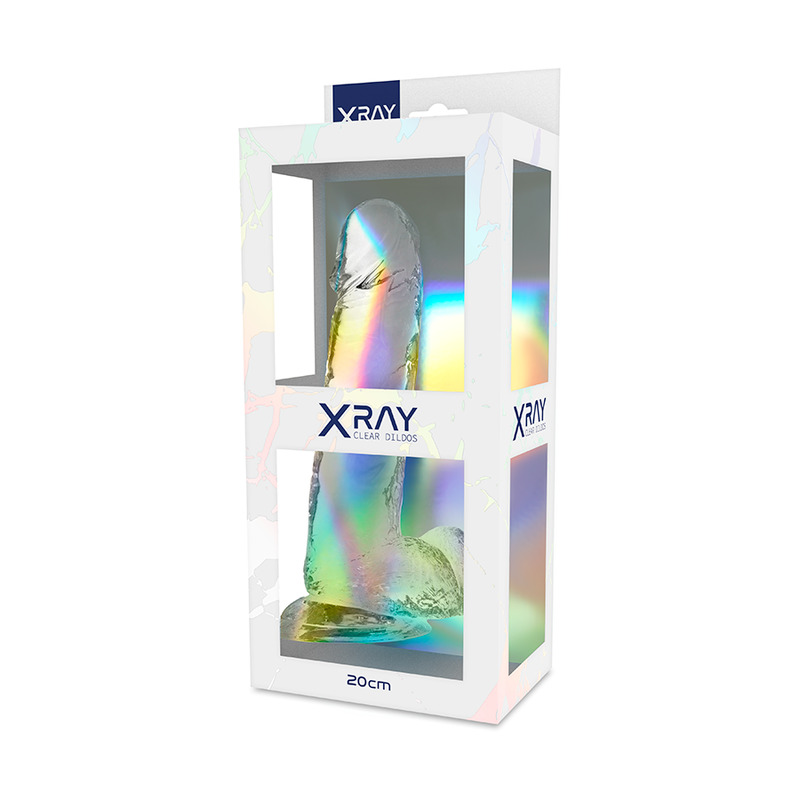 X RAY - ARNÊS + DILDO TRANSPARENTE COM BOLAS 20 CM -O- 4.5 CM Sexshoptuga 