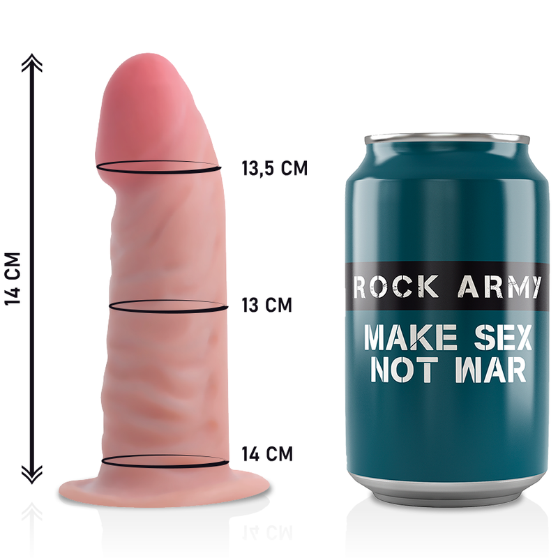 ROCKARMY - ARNÊS + DILDO REALÍSTICO TIGRE DE DUAL DENSIDADE 14 CM -O- 4.46 CM Sexshoptuga 