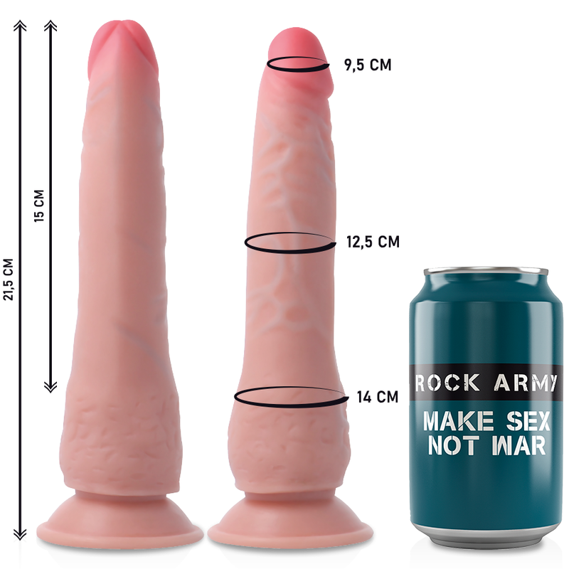 ROCKARMY - ARNÊS + CRUZADO DUPLA DENSIDADE 21.5 CM -O- 4.46 CM Sexshoptuga 