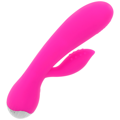 OHMAMA - VIBRADOR RECARREGÁVEL COM COELHO 10 MODOS DE VIBRAÇÃO 19 CM - Sexshoptuga 