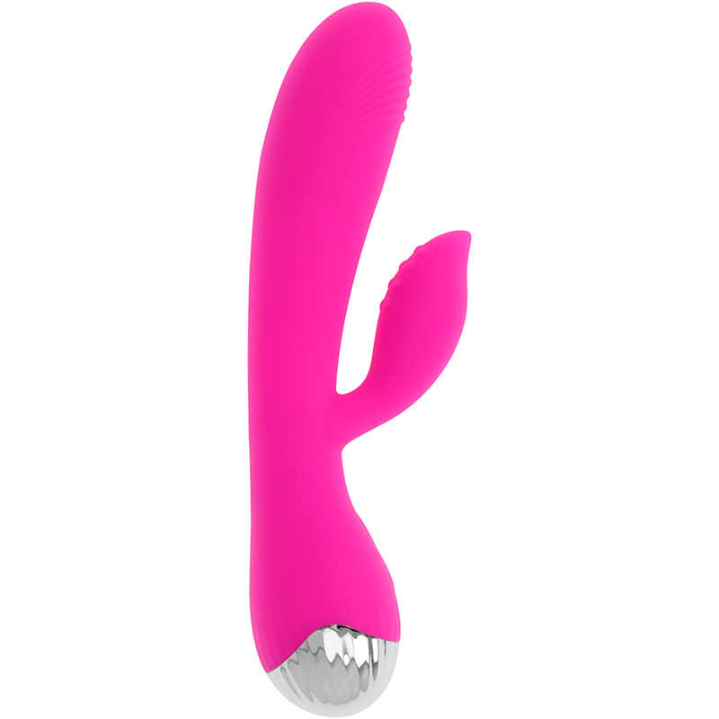 OHMAMA - VIBRADOR RECARREGÁVEL COM COELHO 10 MODOS DE VIBRAÇÃO 19 CM - Sexshoptuga 