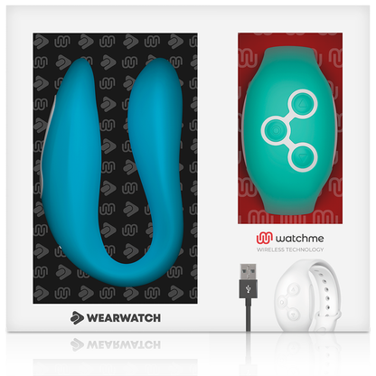 WEARWATCH - VIBRADOR WATCHME DE TECNOLOGIA DUPLA INDIGO/ÁGUA DO MAR - Sexshoptuga 