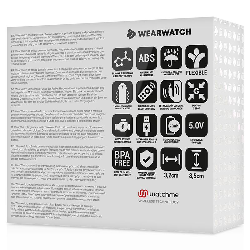 WEARWATCH - VIBRADOR WATCHME DE TECNOLOGIA DUPLA ÁGUA DO MAR / NEVE - Sexshoptuga 