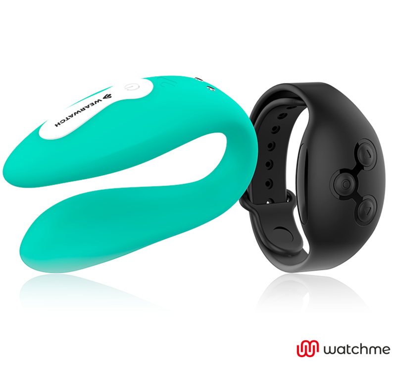 WEARWATCH - VIBRADOR DE TECNOLOGIA DUPLA WATCHME AQUAMARINE / JET - Sexshoptuga  Sexshoptuga 