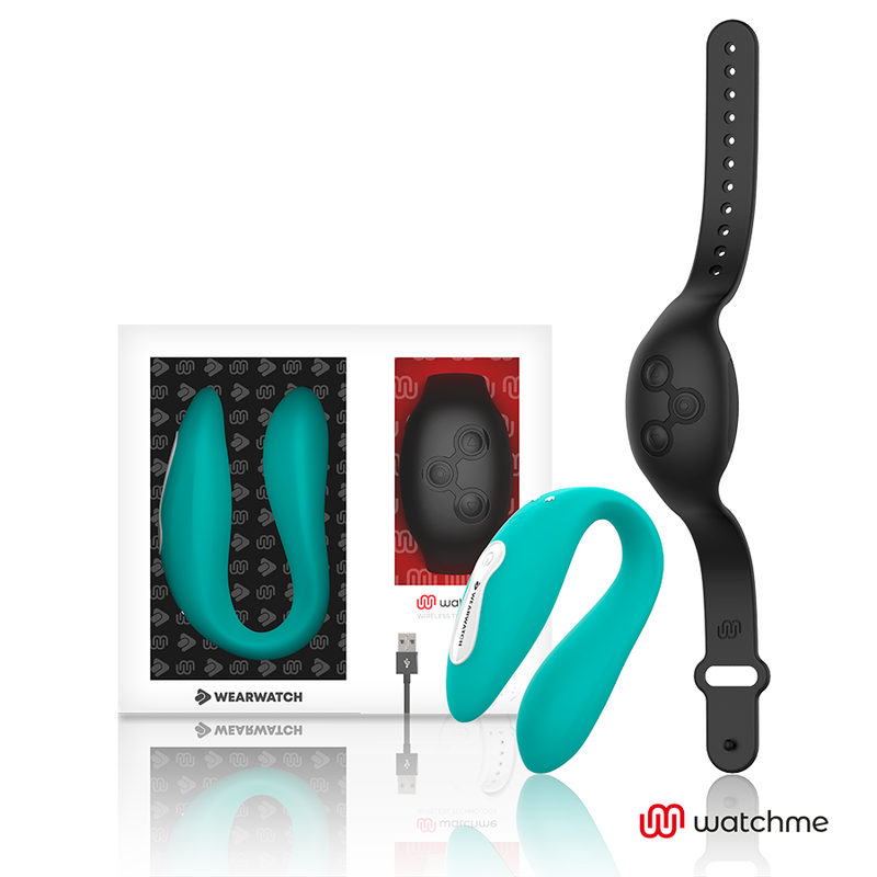 WEARWATCH - VIBRADOR DE TECNOLOGIA DUPLA WATCHME AQUAMARINE / JET - Sexshoptuga  Sexshoptuga 