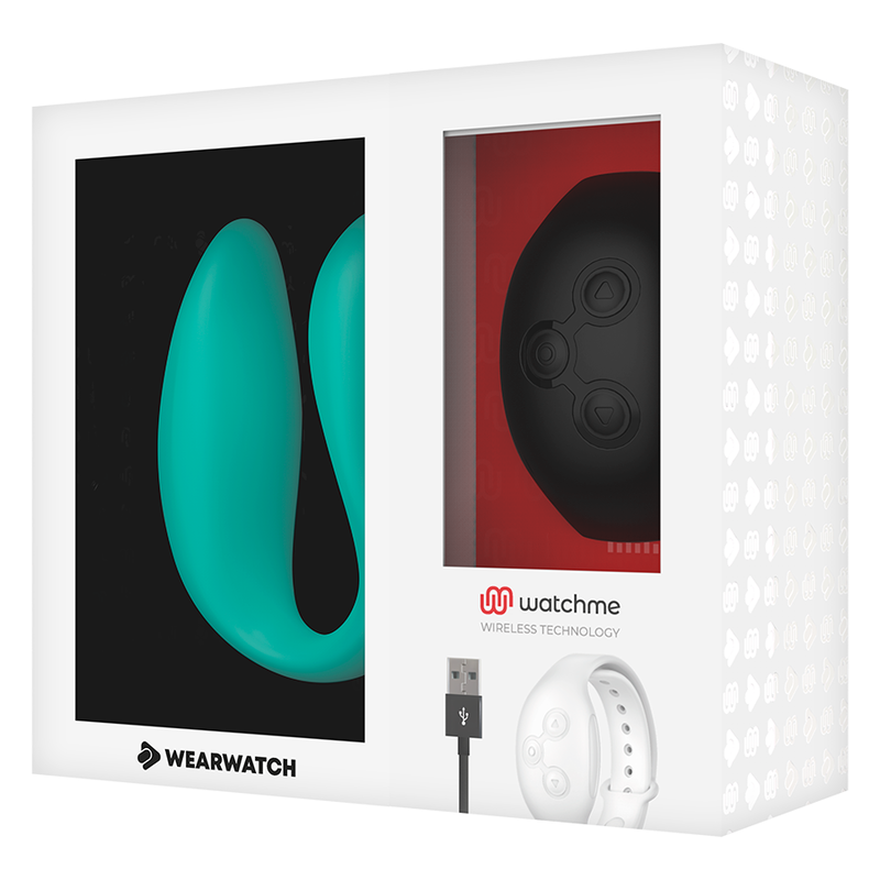 WEARWATCH - VIBRADOR DE TECNOLOGIA DUPLA WATCHME AQUAMARINE / JET - Sexshoptuga  Sexshoptuga 