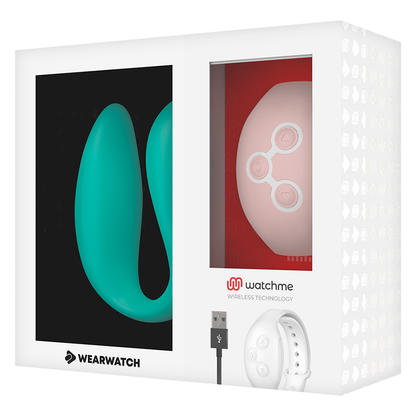 WEARWATCH - VIBRADOR DE TECNOLOGIA DUAL WATCHME ÁGUA DO MAR / ROSA - Sexshoptuga 