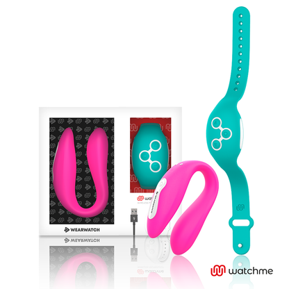 WEARWATCH - VIBRADOR WATCHME DE TECNOLOGIA DUPLA FÚCSIA / ÁGUA DO MAR - Sexshoptuga 