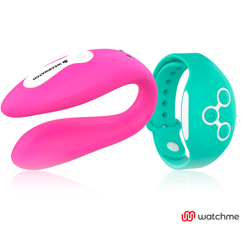 WEARWATCH - VIBRADOR WATCHME DE TECNOLOGIA DUPLA FÚCSIA / ÁGUA DO MAR - Sexshoptuga  Sexshoptuga 