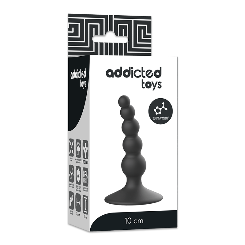 ADDICTED TOYS - PLUG SEXUAL ANAL 10 CM PRETO - Sexshoptuga  Sexshoptuga 