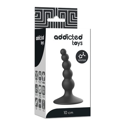 ADDICTED TOYS - PLUG SEXUAL ANAL 10 CM PRETO - Sexshoptuga 