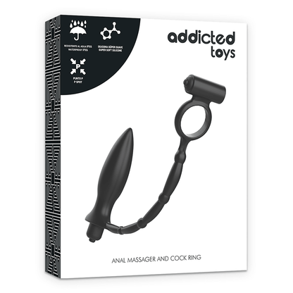 ADDICTED TOYS - PLUG ANAL COM ANEL VIBRATÓRIO - Sexshoptuga 