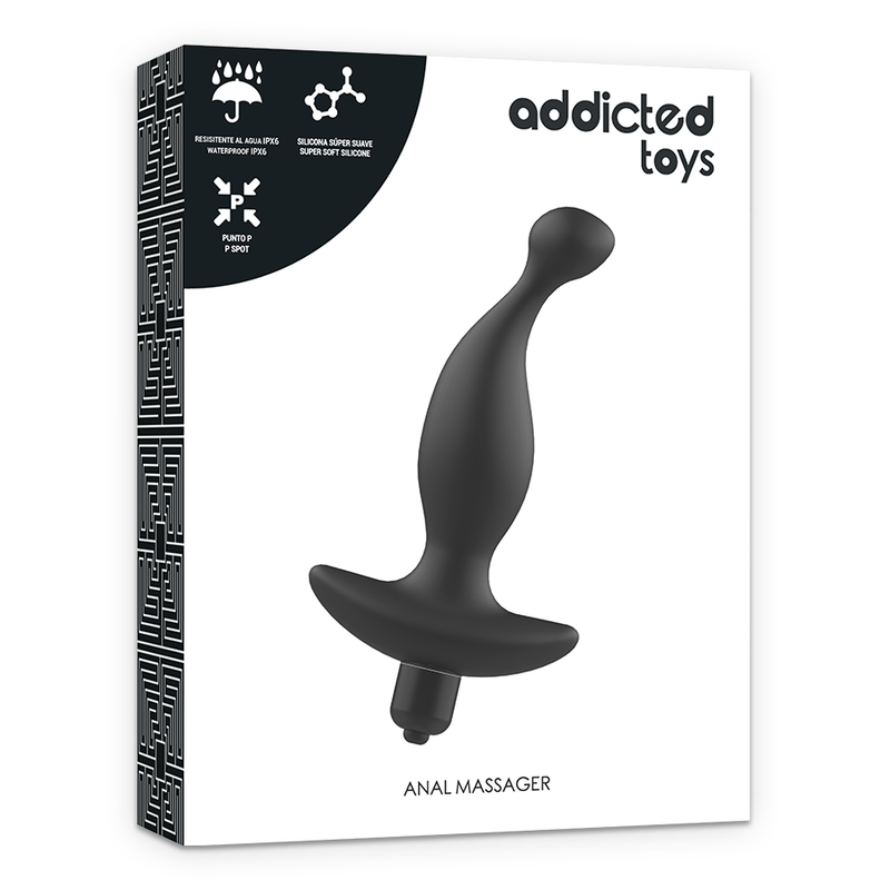 ADDICTED TOYS - MASSAGER ANAL COM VIBRATIONMODEL PRETO 1 - Sexshoptuga  Sexshoptuga 