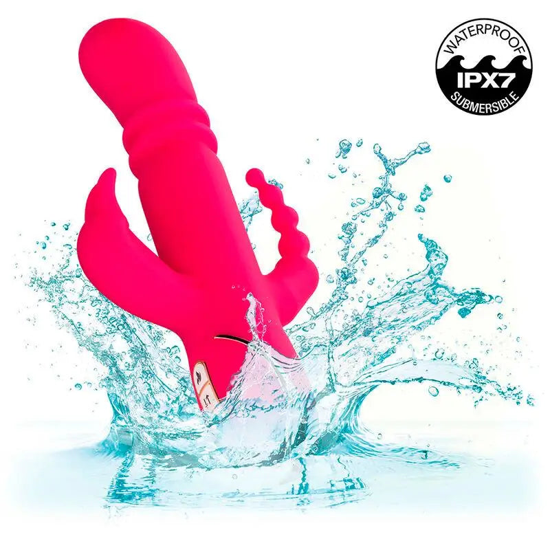 CALEXOTICS - JACK FANTASY VIBRADOR TRIPLO AQUECIDO COELHO ROSA - Sexshoptuga 