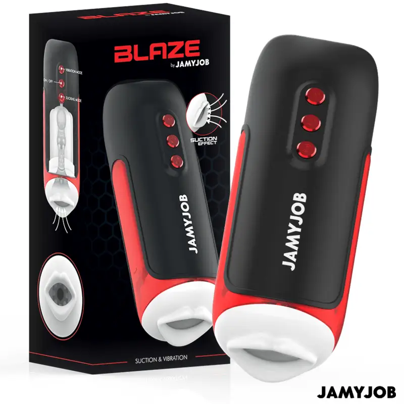 JAMYJOB - BLAZE MASTURBADOR AUTOMÁTICO DE BOCA 5 MODOS DE SUCÇÃO E VIBRAÇÃO - Sexshoptuga 