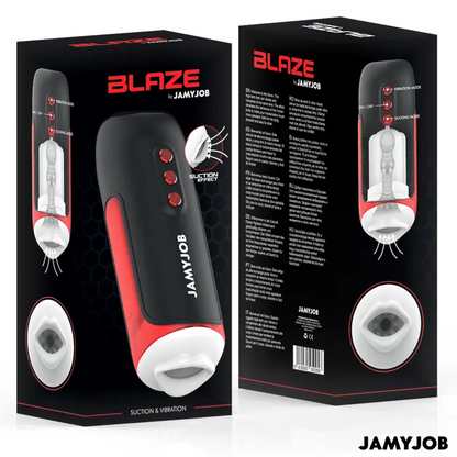 JAMYJOB - BLAZE MASTURBADOR AUTOMÁTICO DE BOCA 5 MODOS DE SUCÇÃO E VIBRAÇÃO - Sexshoptuga 