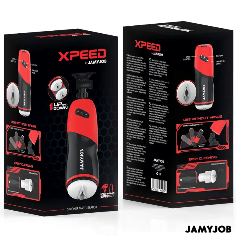 JAMYJOB - MASTURBADOR AUTOMÁTICO DE VAGINA XPEED 5 MODOS DE IMPULSO E EFEITO SOM - Sexshoptuga 