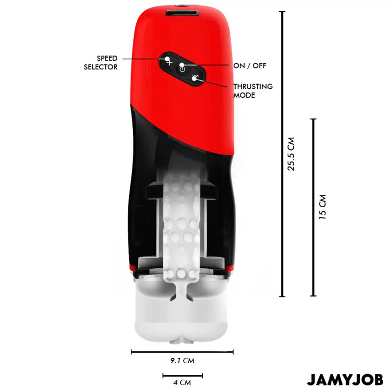 JAMYJOB - MASTURBADOR AUTOMÁTICO DE VAGINA XPEED 5 MODOS DE IMPULSO E EFEITO SOM - Sexshoptuga 