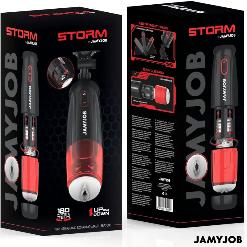 JAMYJOB - STORM MASTURBADOR AUTOMÁTICO DE VAGINA 10 MODOS DE ROTAÇÃO E IMPULSO - Sexshoptuga 