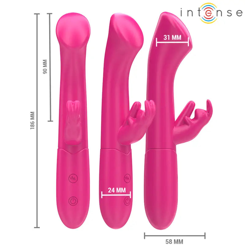 Julieta Rabbit Vibrador 18,6 cm com 10 Vibrações Rosas