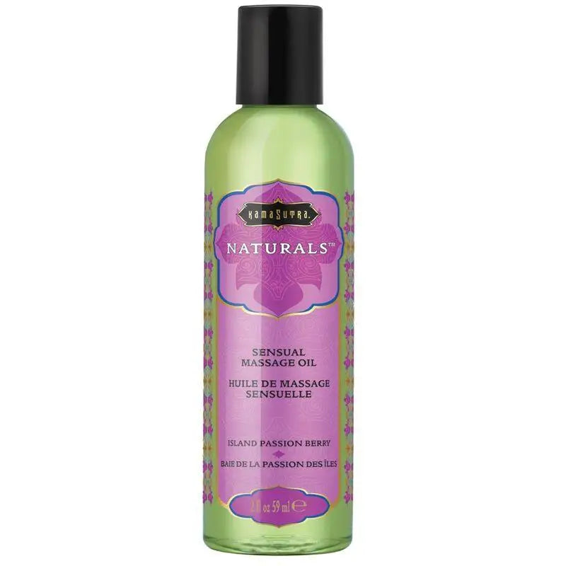 KAMASUTRA - ÓLEO DE MASSAGEM NATURAL ILHA PASSION BERRY 59 ML - Sexshoptuga 