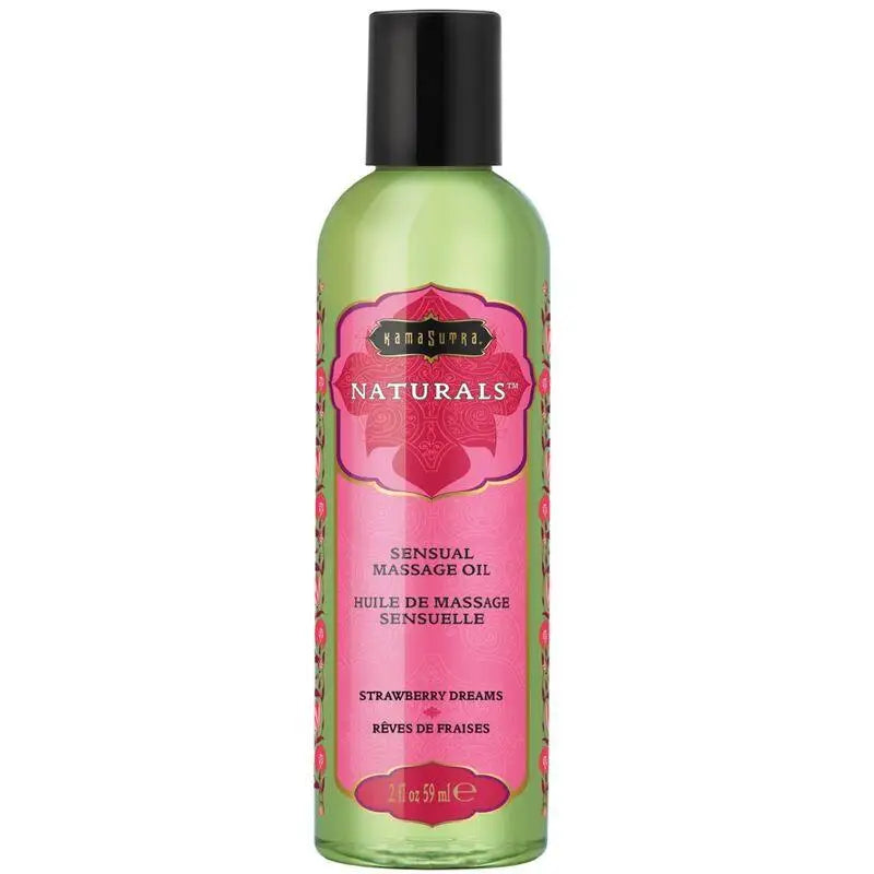 KAMASUTRA - ÓLEO DE MASSAGEM NATURAL MORANGO DREAMS 59 ML - Sexshoptuga 